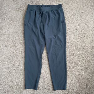 Under Armour Stretch Woven Pants Mens XL Gray Tapered Joggers Fitted 1366215 Gym
